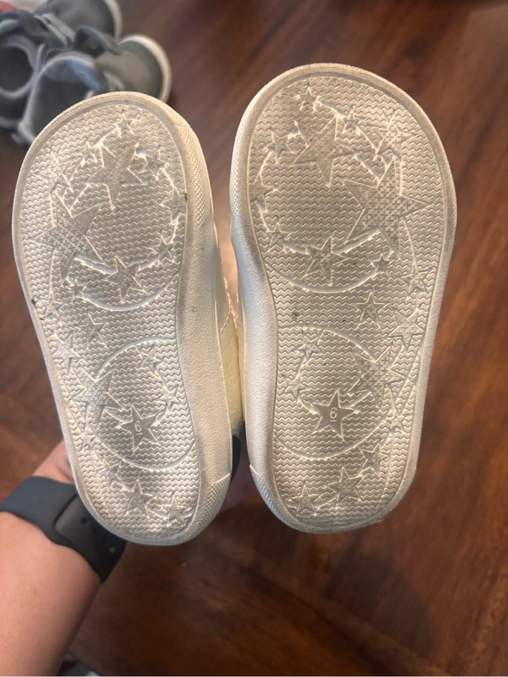Carter's White Kids Velcro & Lace Sneakers